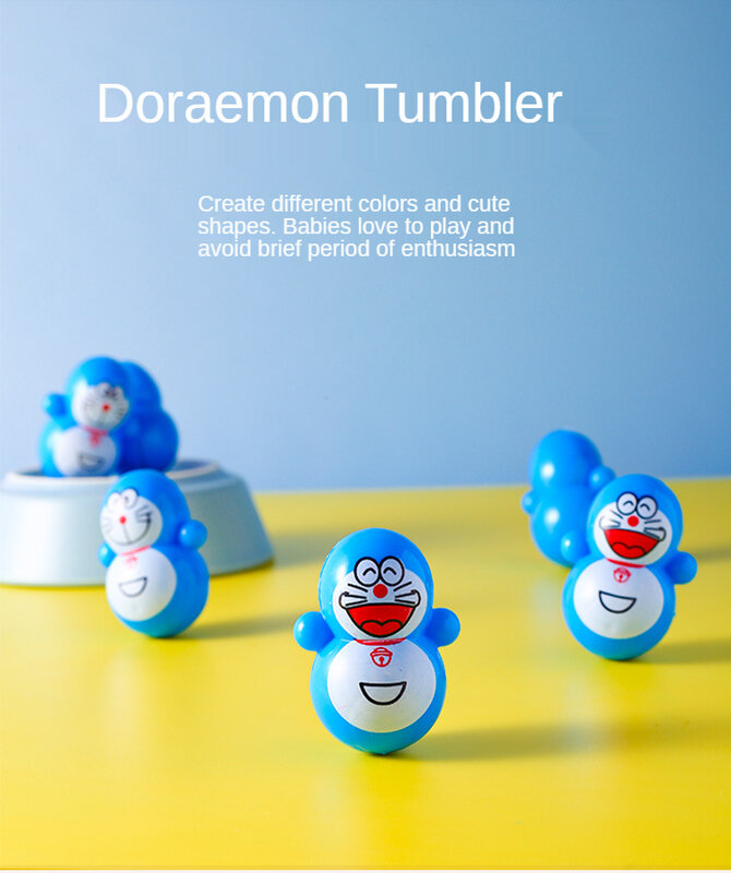 Carino Doraemon giocattolo Non tumbler ornamenti da tavolo decompressione giocattolo casual forniture per giochi genitore-figlio