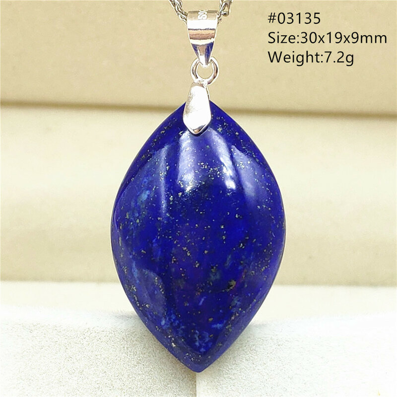 Colgante de lapislázuli azul Natural para hombre y mujer, cuentas de gota de agua, collar de piedras preciosas, colgante de lapislázuli AAAAA