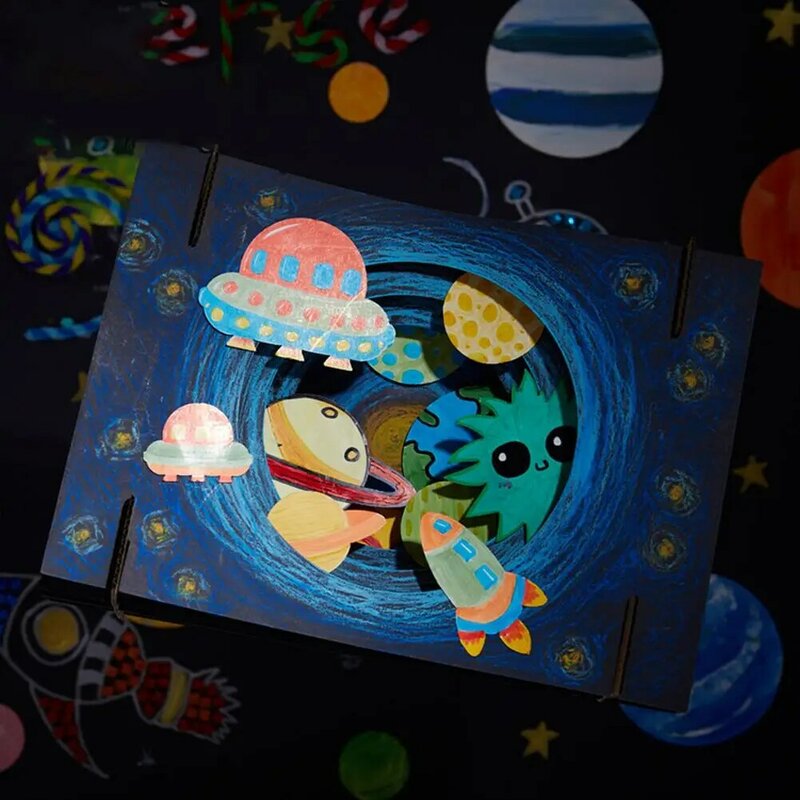 Kuulee FAI DA TE 3D Creativo Cielo Stellato Carta Per Pittura Artware Pacchetto Regali di Giocattoli Per i bambini