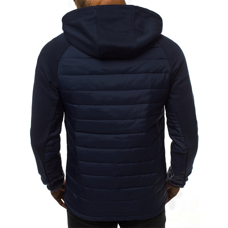 Men hooded winter jacket zipper new autumn and winter outdoor jacket men's hooded sports pullover loose men jacket coat 2021