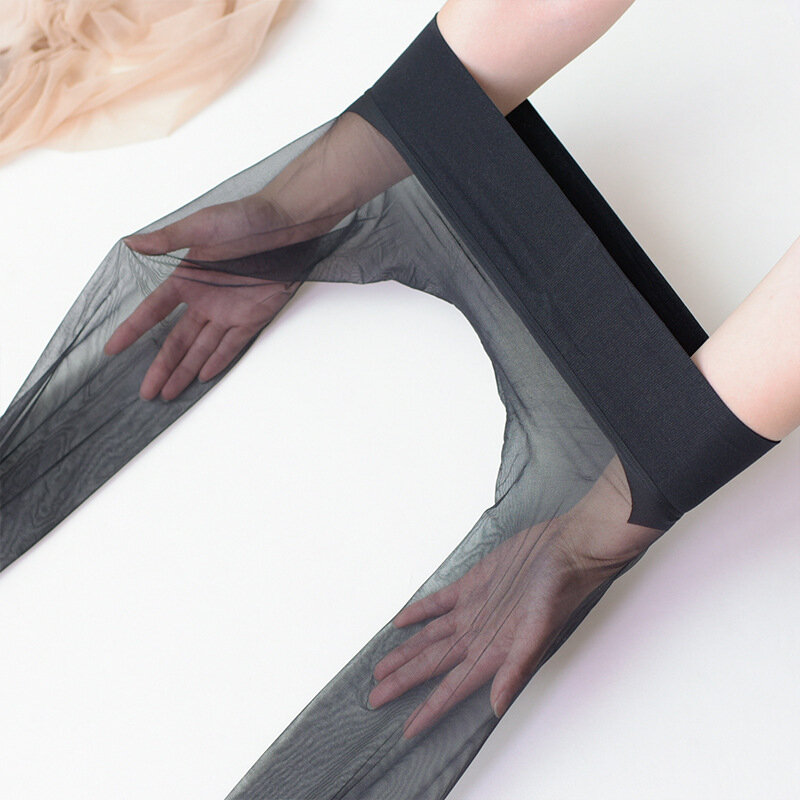 Bas soyeux sans couture 360 collants, orteils entièrement transparents, ultra-mince, sans trace, sexy, invisible