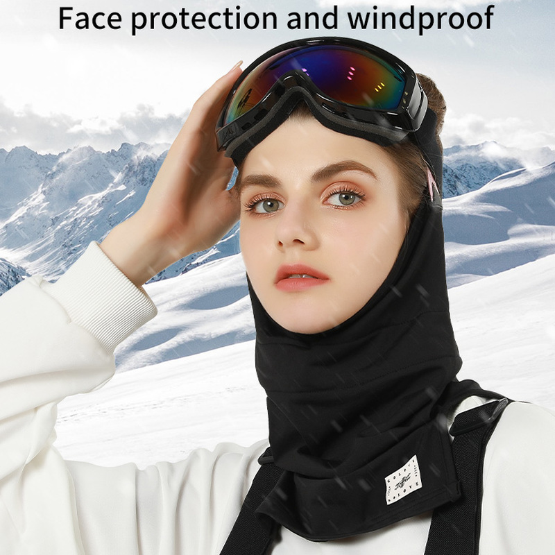 Mascarilla de esquí de Invierno para mujer, Bandana deportiva cálida, bufanda catiónica de terciopelo, máscara de bicicleta a prueba de viento, babero facial