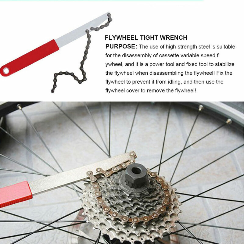 Cassette de bicicleta Flywheel, herramienta de reparación de bloqueo para volante giratorio Shiman, instalación y extracción