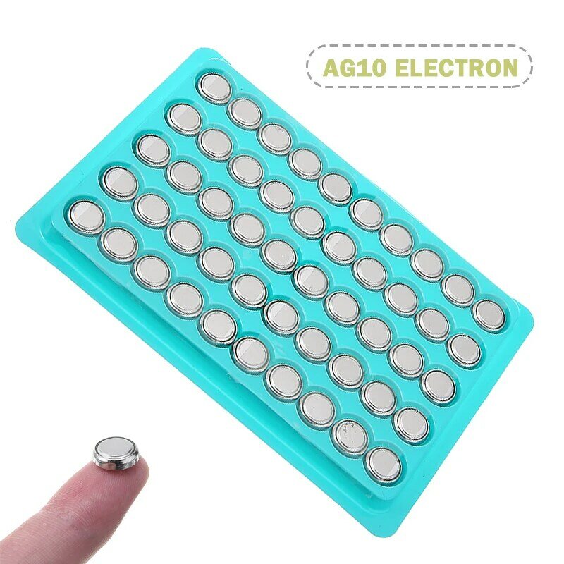 AG10 50pcs AG 10 150mAh Button Cell Battery 1.5V LR54 L1131 SR1130 189 Coin Button Batteries For Small Electronic Devices Parts