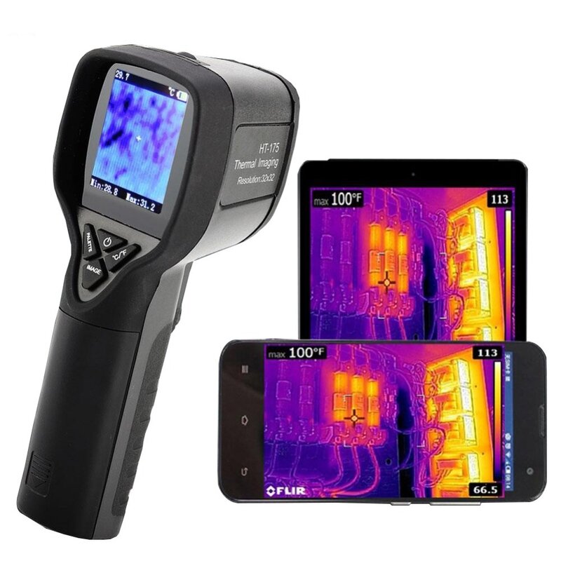 Câmera termográfica digital com imagem térmica, câmera 176x220 com alta resolução, imagem de temperatura infravermelha, termovisor,-20 ~ 300 ℃
