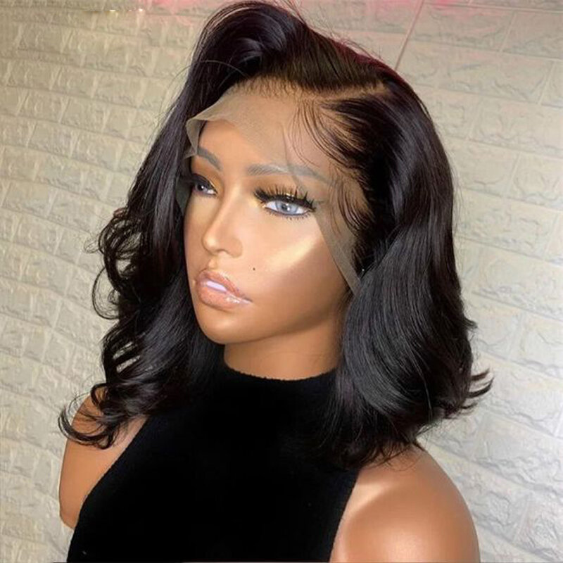 Body Wave Lace Front Human Hair Wigs with Baby Hair 13x6 Lace front  Wig Natural Black Malaysia Hair Wig For Black Women