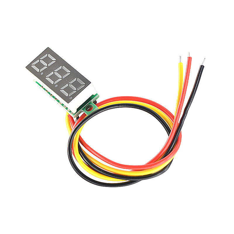 Mini módulo de exibição digital led, teste de voltagem, voltímetro e painel de medição de voltagem para motos e carros, 0.28 v-30v dc 3.5v