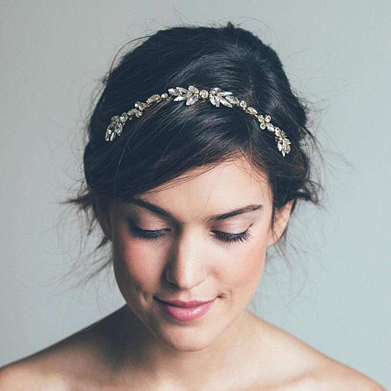 Peines de cristal para el pelo de boda para mujer, accesorios para el cabello, diadema de flores para novia, adornos para el cabello