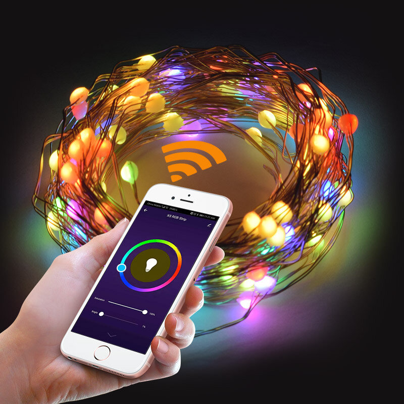 Lonsonho Tuya Smart Wifi 2022 Новогоднее и Рождественское украшение 2021 Декор светодиодные сказочные огни для дома совместимые с Alexa Google Home