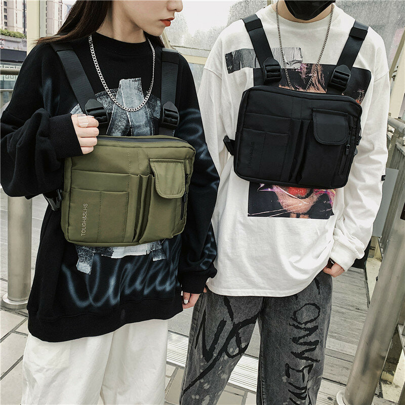 Trendy Brand 2021 New Chest Bags for Men Tacticl Chest Rig Bag Nylon Hip-hop Unisex Fashion Streetwear Multifuntion Vest Bags
