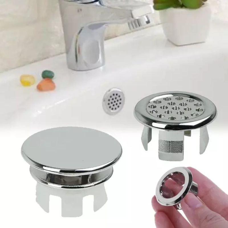 Couvercle de débordement de lavabo en plastique, anneau de débordement de lavabo en céramique de salle de bains soigneusement décoré 10 pièces