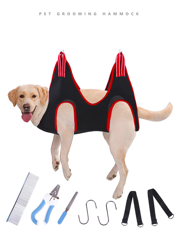 สุนัขสัตว์เลี้ยงเปลญวน Helper Restraint Bag Puppy Dog Cat เล็บคลิปตัดชุดว่ายน้ำสัตว์เลี้ยงอุปกรณ์