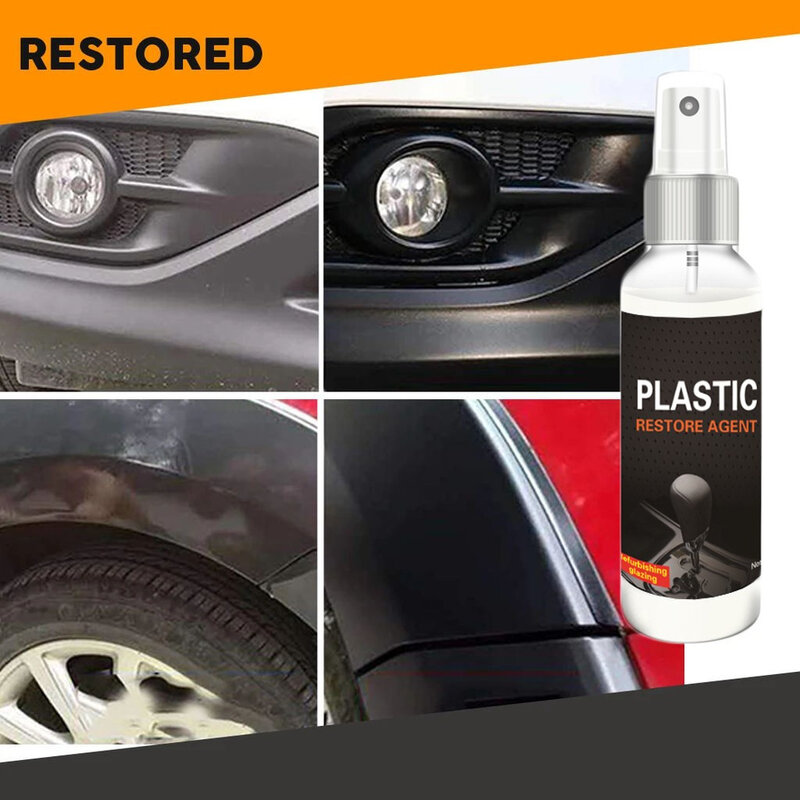 Nieuwe Plastic Loopvlakvernieuwing Agent Automotive Interieur Plastic Herstellen Auto Plastic Gerenoveerd Coating Plakken Onderhoud Middel 50Ml