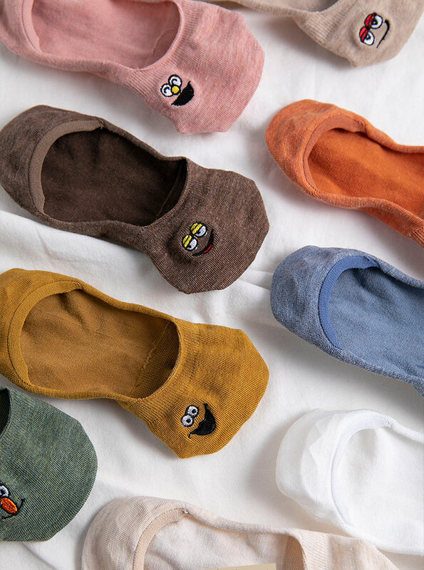 5 пар носков женские модные носки в стиле Instagram женские носки невидимые силиконовые Нескользящие милые летние носки в Корейском стиле