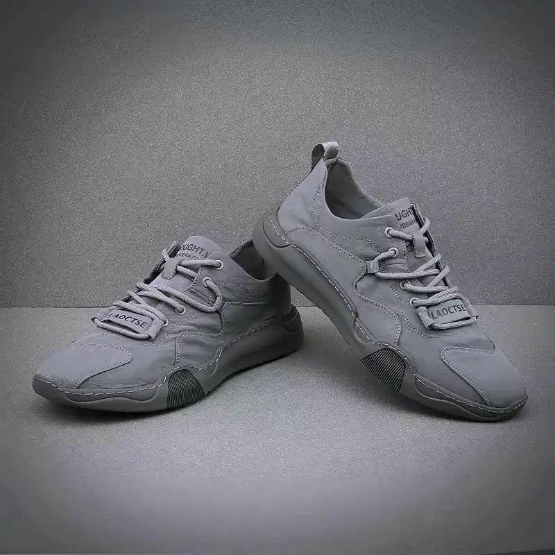 New Canvas Shoes Deodorant Breathable Men's Shoes Tide Shoes Non-slip Male Students Tie Casual Stripes Men Shoes Ice Silk Cloth