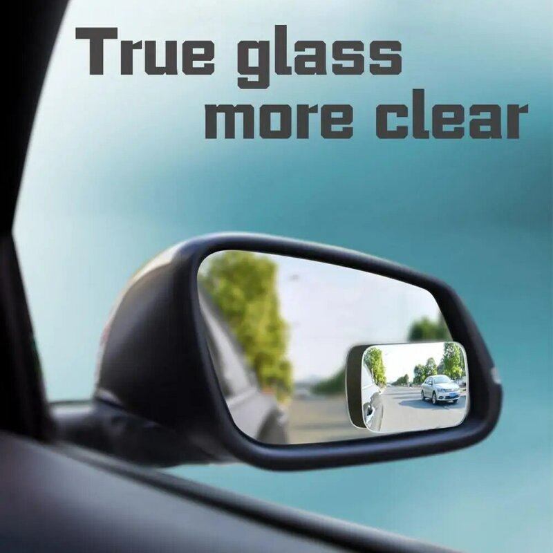 2 pezzi specchio cieco senza montatura impermeabile rettangolo regolabile grandangolo retrovisore retrovisore installazione facile per auto