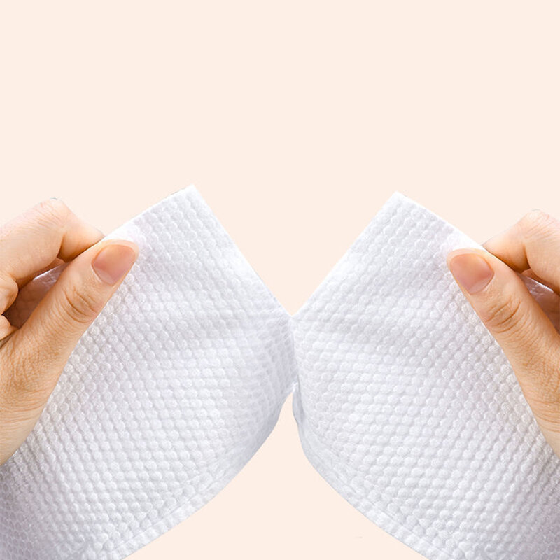 Toalha cosmética descartável natural da cara do algodão 100% toalha para a pele sensível e usada como towelettes de limpeza, removedor da composição