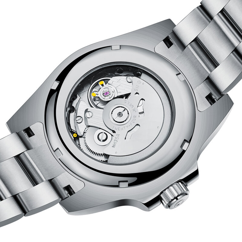 GUANQIN 100M กีฬากันน้ำนาฬิกา SEIKO Movement ธุรกิจแฟชั่นทหารชายนาฬิกา Sapphire Mechanical นาฬิกาอัตโนมัติ