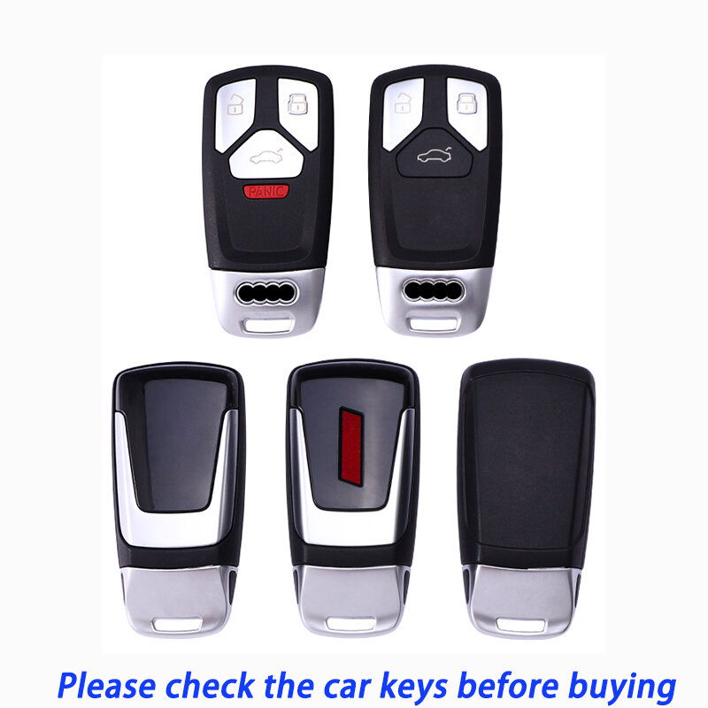 Leather Car Key Case for audi A4L TT Q7 A5 Q5L S4 Keychains Holder Protector Cover Bag Auto Accessory  car accessories