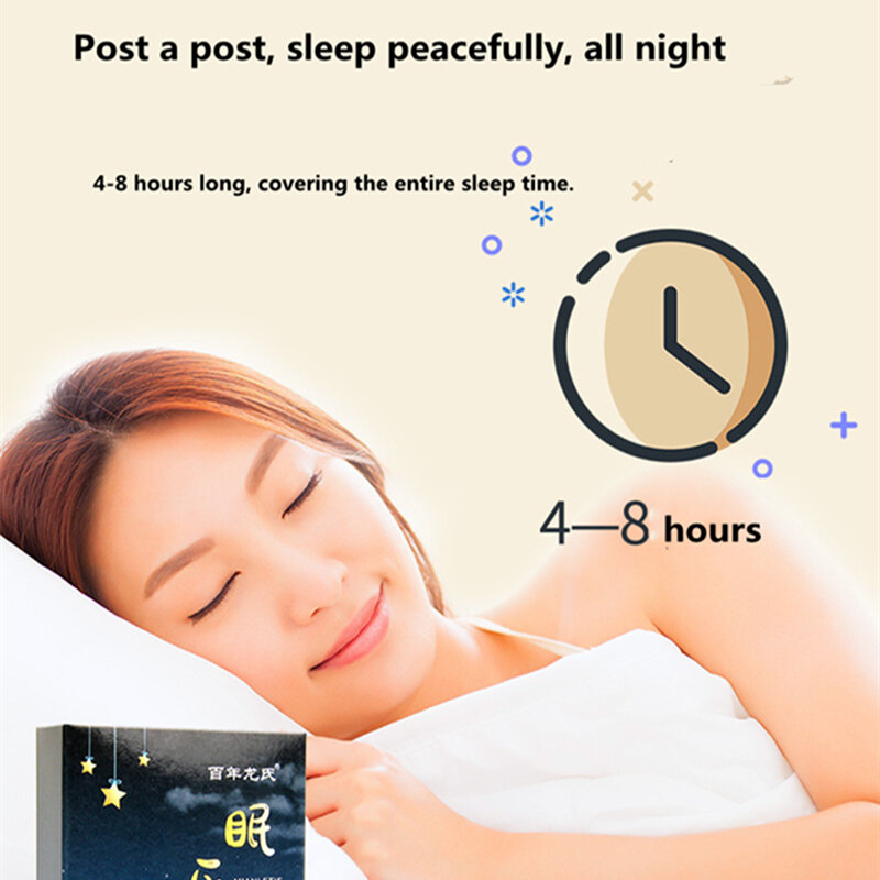 10 pçs/caixa melhorar o remendo do sono aliviar a dor de cabeça ansiedade do estresse causado sintomas da insônia gesso médico erval chinês