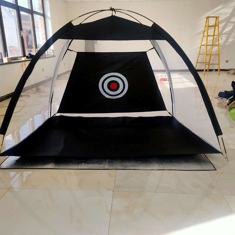 Indoor Outdoor Foldable Golf Practice Net Golf Hitting Cage Garden Grassland Practice Tent 1m /2m Golf Training Aids