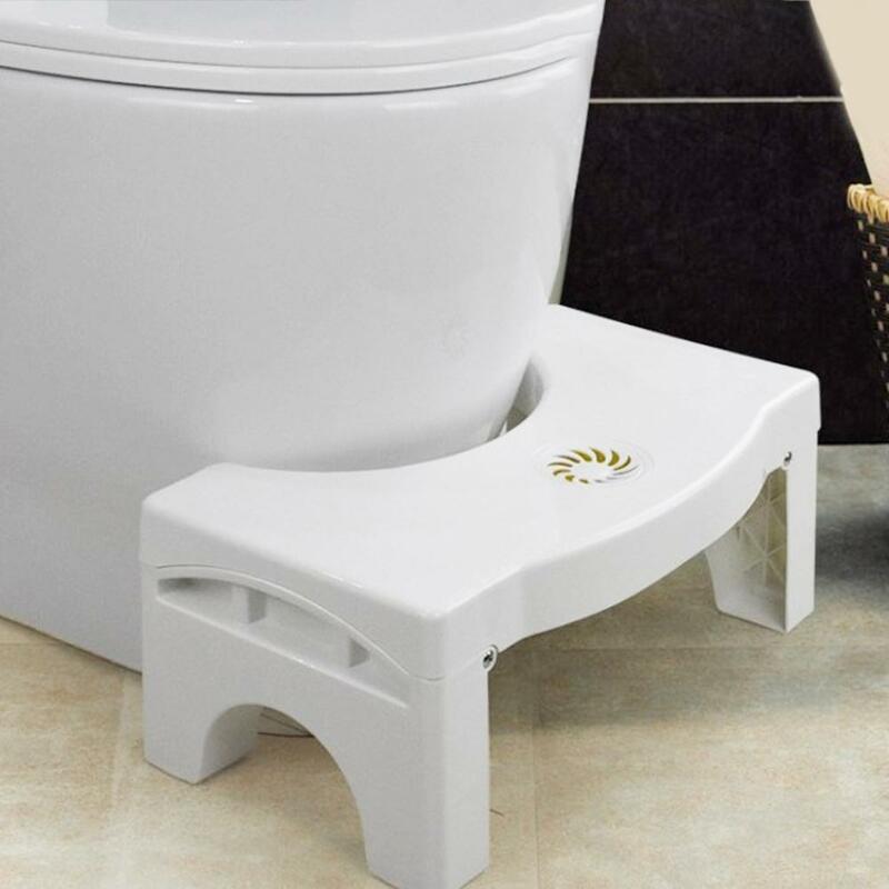 Tabouret de toilette en plastique antidérapant, pliable, squattant, outil auxiliaire de salle de bains pour enfants avec boîte à épices remplaçable