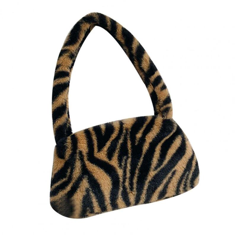 Bolso de hombro portátil con estampado de leopardo para mujer, cuadrado, duradero, de felpa, accesorios de ropa, 2021