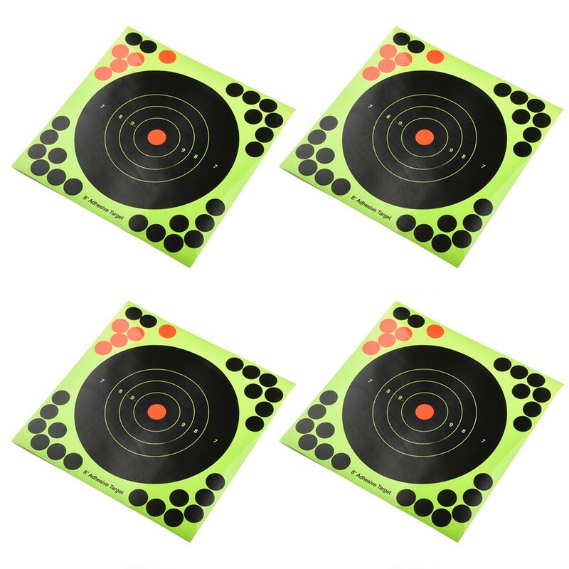50 pezzi di carte Target pratica bagliore reattivo accessori verde fluorescente