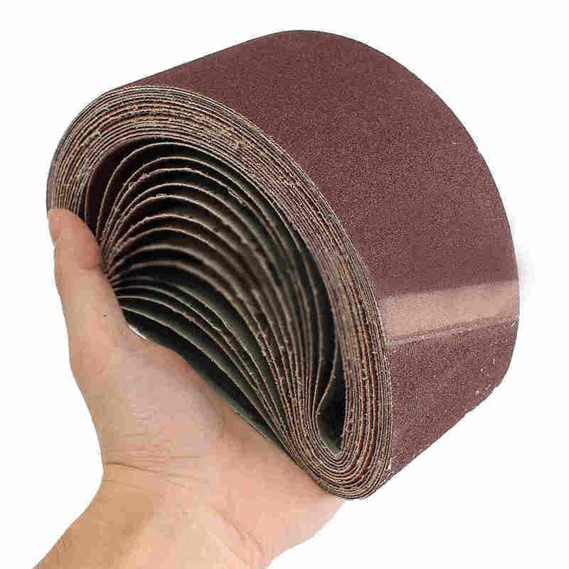 10 pces 75x457mm que lixam correias p40-p1000 abrasivo que lixam a faixa da tela para o metal macio de madeira que moagem que lustra a correia abrasiva