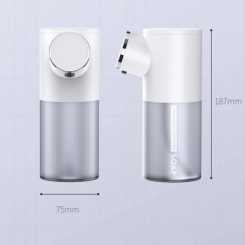 Vloeibare Zeep Dispensers Usb Oplaadbare Temperatuur Display 320Ml Automatische Dispenser Zeep Schuim Handdesinfecterend Machine