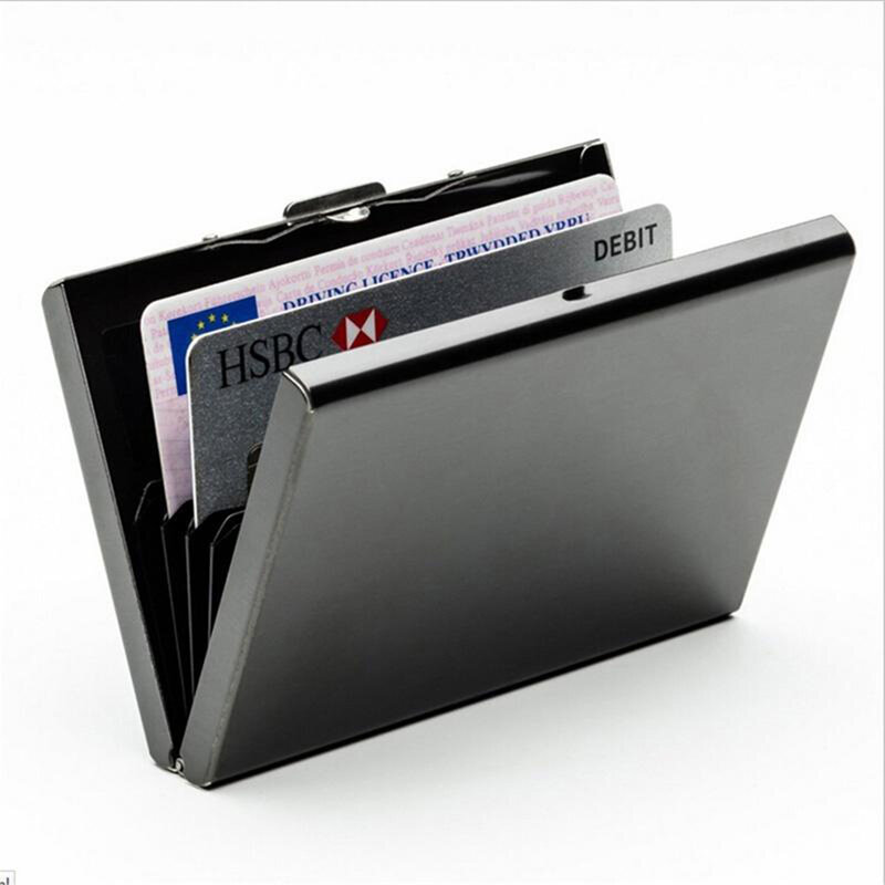 2020 New Men Women Card Holder Stainless Steel Silver Metal Case Credit Card Business Hot Sales