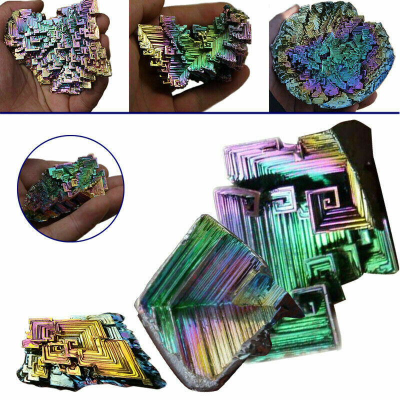 Titan Wismut selten Regenbogen Metall Kristall Mineral Edelstein Dekor