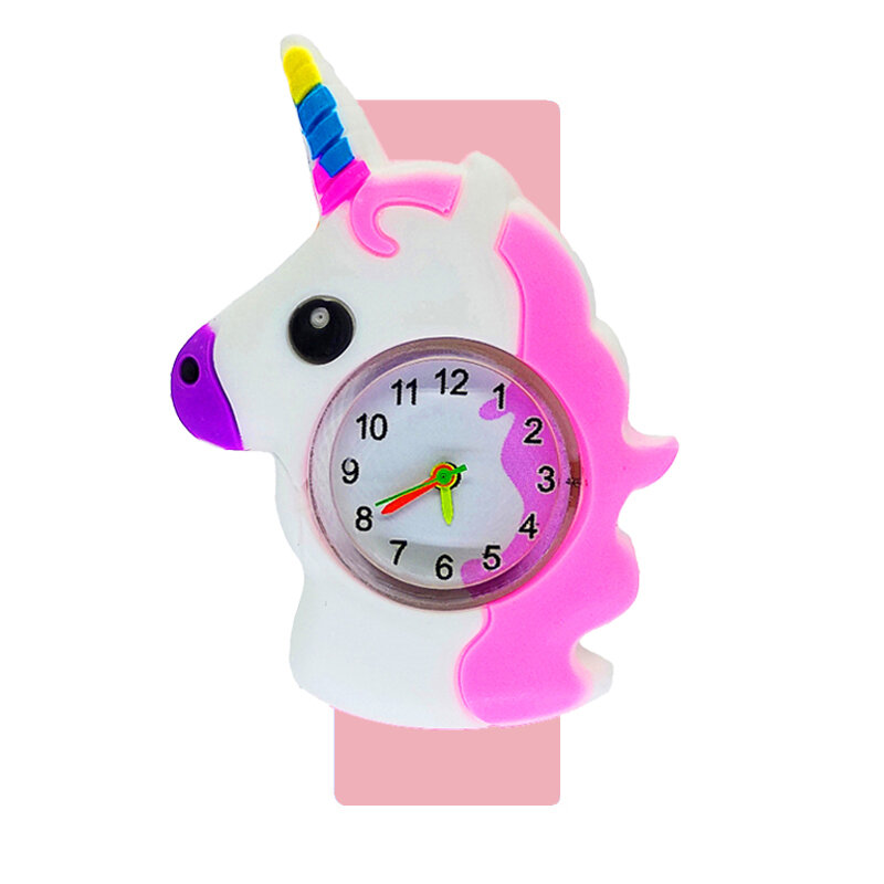 Simpatico cartone animato per bambini orologio per ragazze unicorno/pony di alta qualità studente bambini schiaffo orologi regalo di natale per bambini Reloj Infantil