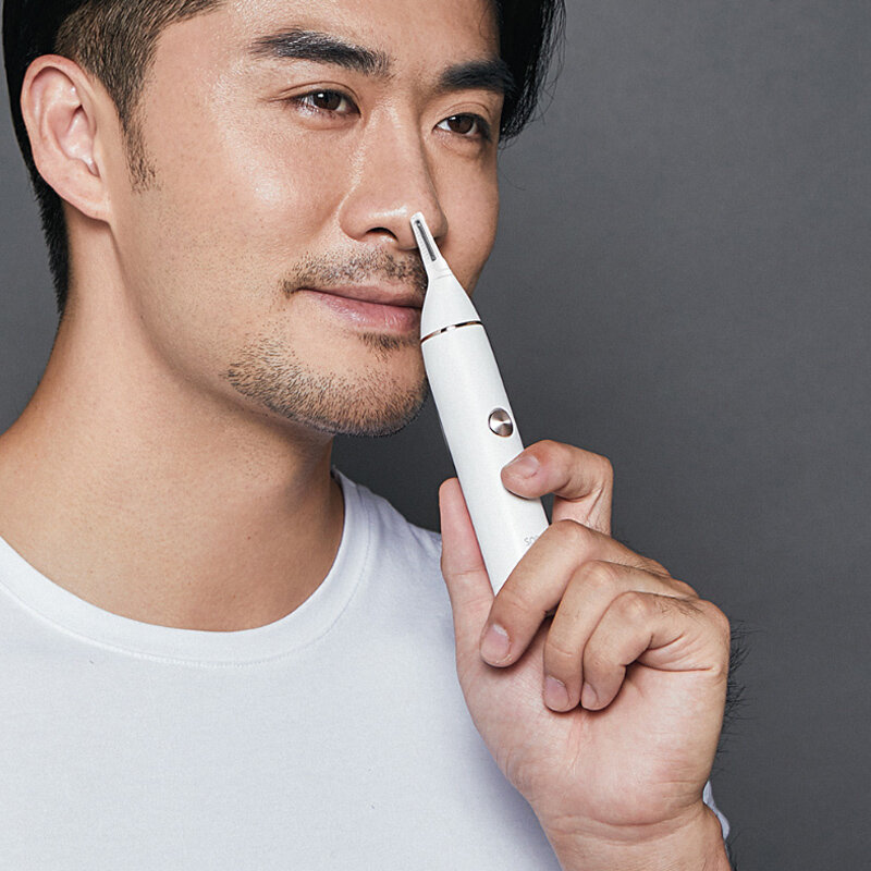 SOOCAS-cortadora de pelo de nariz eléctrica N1 para hombres, afeitadora portátil recargable, para cejas y orejas, limpiador seguro