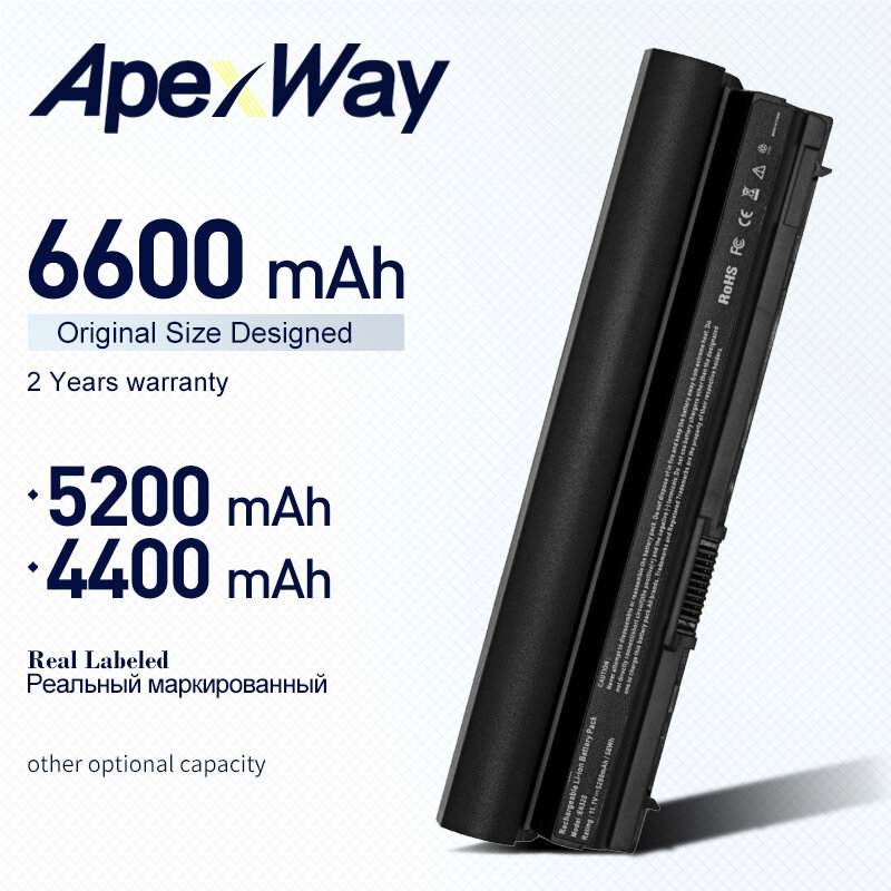 Bateria portátil apexway rfjmw, bateria para dell latitude e6320 e6330 e6220 e6230 e6120 frr0g kj321»