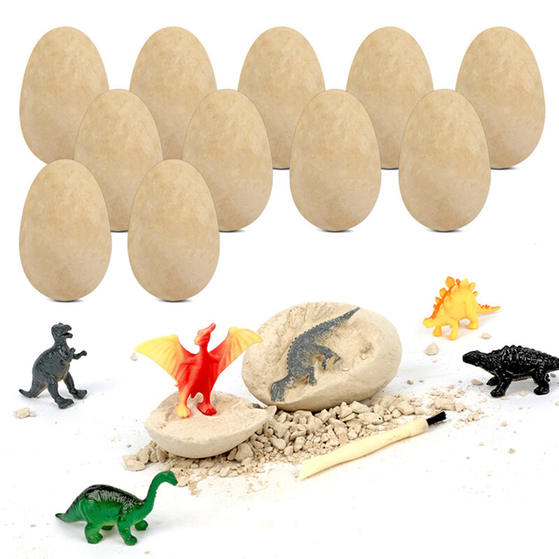 Comitok ของเล่นไดโนเสาร์เด็ก Fossil Excavation ชุดการศึกษาโบราณคดีไข่ Dino ขุด DIY ประกอบโครงกระดูก PR49