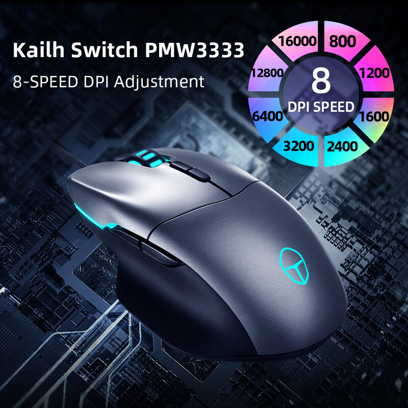 Игровая мышь MG301, проводная, 16000DPI, 6 программируемых кнопок, с подсветкой RGB