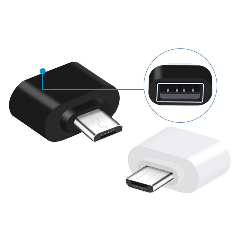 1 Uds Cable Mini OTG Adaptador USB OTG Micro USB 2,0 a USB Convertidor para Android Tablet PC