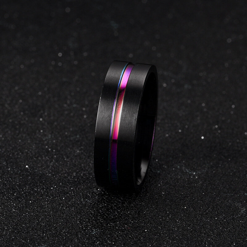 Anel masculino de alta qualidade, novo anel elegante, sofisticado, preto, com fenda, colorido, para festa, banquete, presente, jóias, atacado