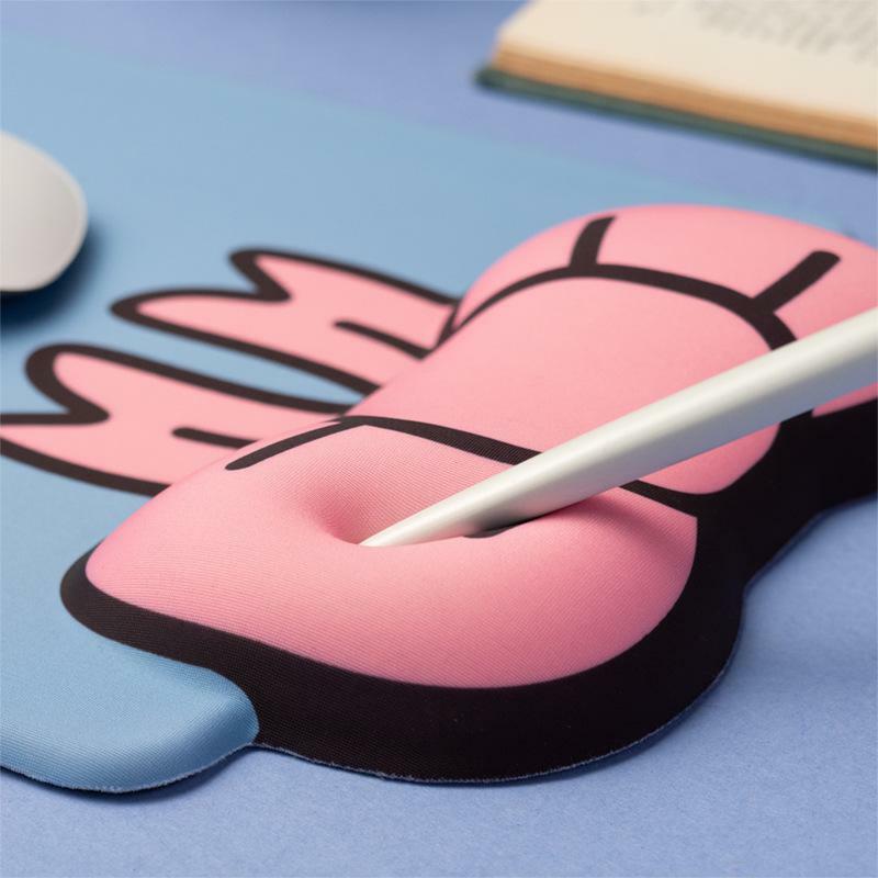 Tapis de souris à nœud papillon, repose-main, clavier, dessin animé créatif, pour le bureau, petite taille