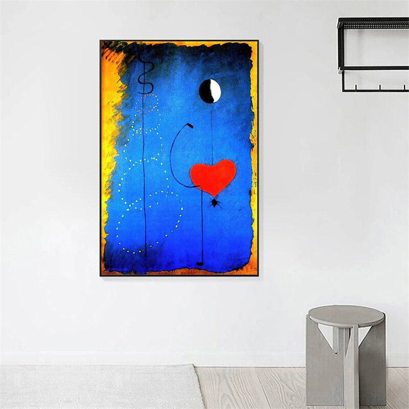 บทคัดย่อ Joan Miro นักเต้นหัวใจรักศิลปะผ้าใบพิมพ์ภาพวาดที่มีชื่อเสียงงานศิลปะภาพผนังห้องนั่งเ...