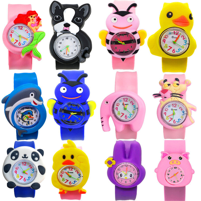 12 Soorten Anime Zwarte Kat Roze Varken Bee Kinderen Horloges Kids Meisje Jongen Horloge Verjaardagscadeau Student Klok kind Quartz Horloge