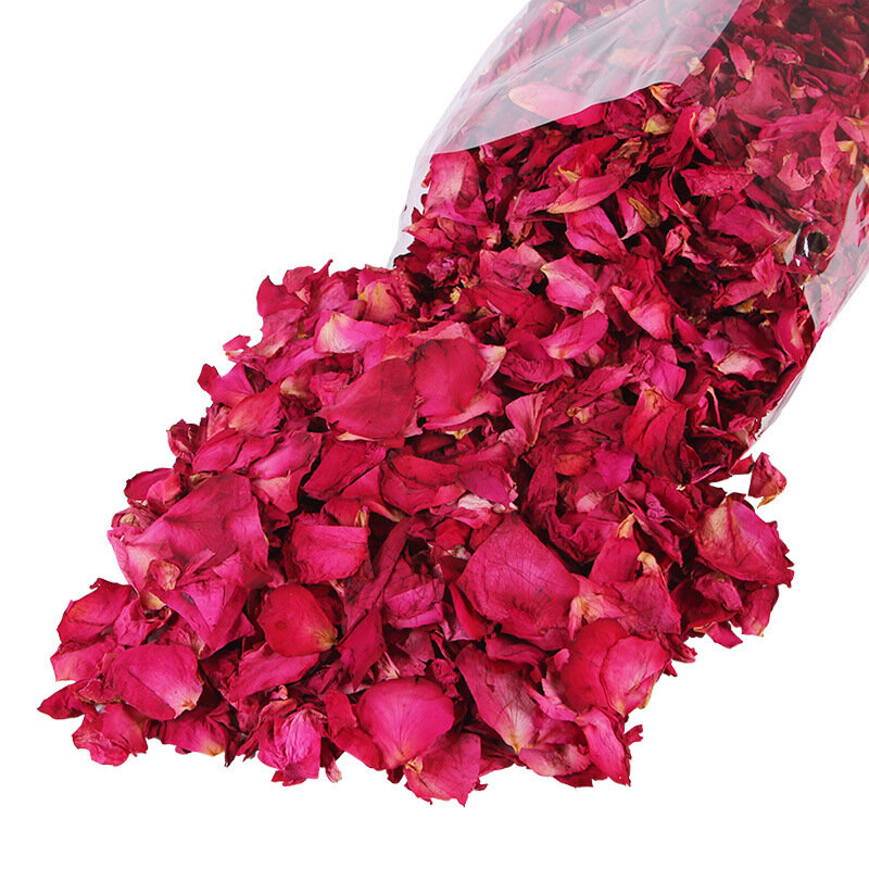 Baño romántico de pétalos de rosa secos naturales, 50g, flores secas, Spa, ducha blanqueadora, aromaterapia, suministro de baño para pies