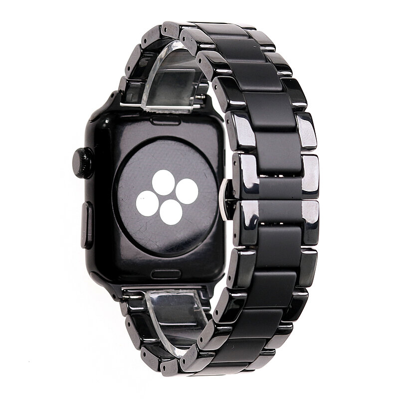 Keramische Gezandstraald Matte Sport Riem Voor Apple Horloge Serie 2 3 4 5 Iwatch 42Mm 38Mm 40Mm 44Mm Horlogebanden Armband Polsband