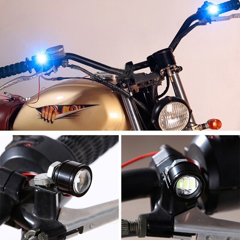 Feu de stop LED 12V 5W, 2 pièces, œil d'aigle, feu de recul DRL, ampoule de signalisation pour motos et voitures