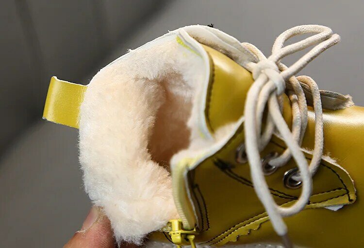 2021เด็กหญิงฤดูหนาวรองเท้าเด็กวัยหัดเดิน Plush บู๊ทส์ Martin รองเท้านุ่มด้านล่างลื่นเด็กกลางแจ้งรอ...