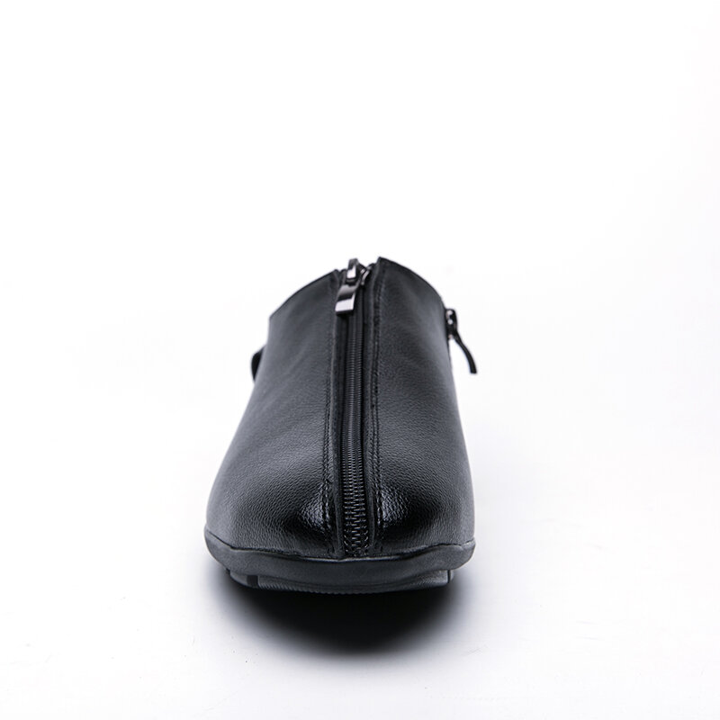 Moda mężczyźni buty moda Zipper wygodne oddychające biznes czarne mokasyny męskie garnitury ślubne Zip oksfordzie buty męskie