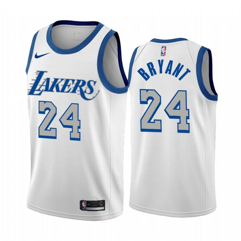 2021 maglia da uomo Los Angeles Lakers LeBron James antonio bros Kobe Bryant City Edition bianca