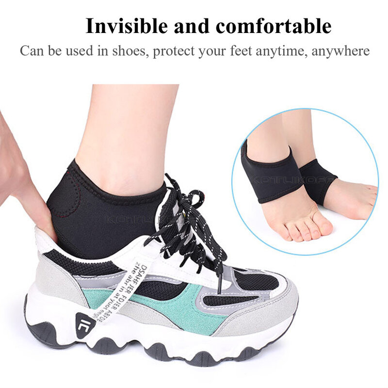 Подошвенные модные носки для пятки с защитой от трещин, эластичная ткань для ачиллового сухожилия, мозолей, шпоры для ступней с трещинами, о...