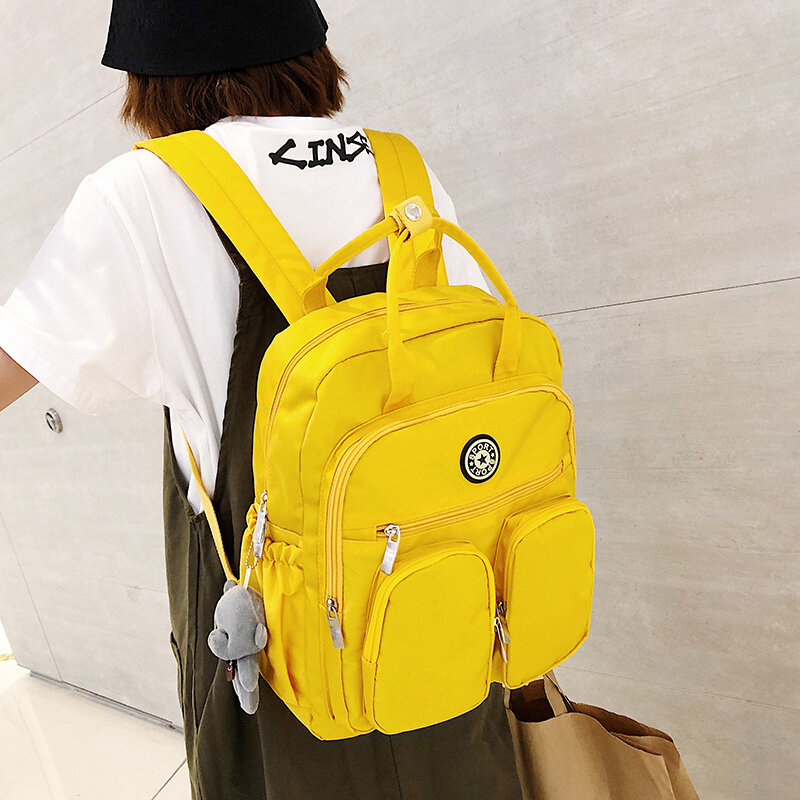 Нейлоновый женский рюкзак для подростков, школьный дорожный ранец для ноутбука, сумка на плечо